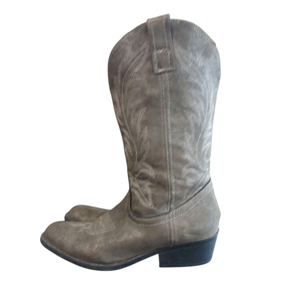 Rampage Metallic Gray Walden Women's Cowboy Boots Size 7.5 M Western Boots - Picture 5 of 13